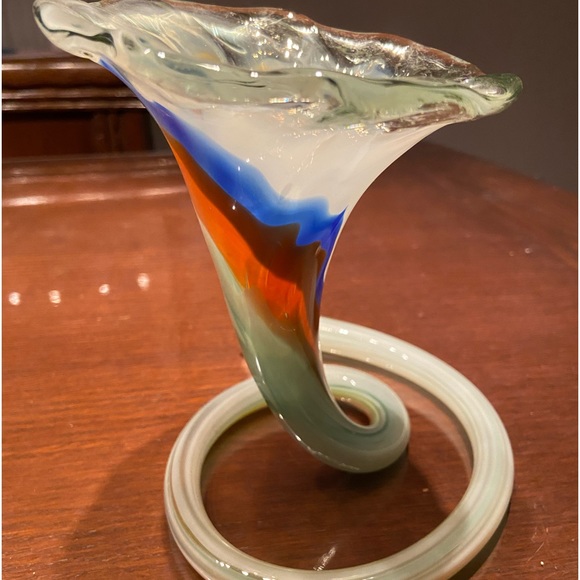 Vintage 1950’s hand blown swirl vase - Picture 2 of 7